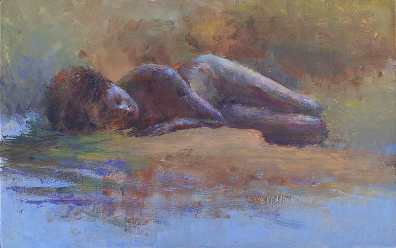 Reclining Nude Study, 10x16